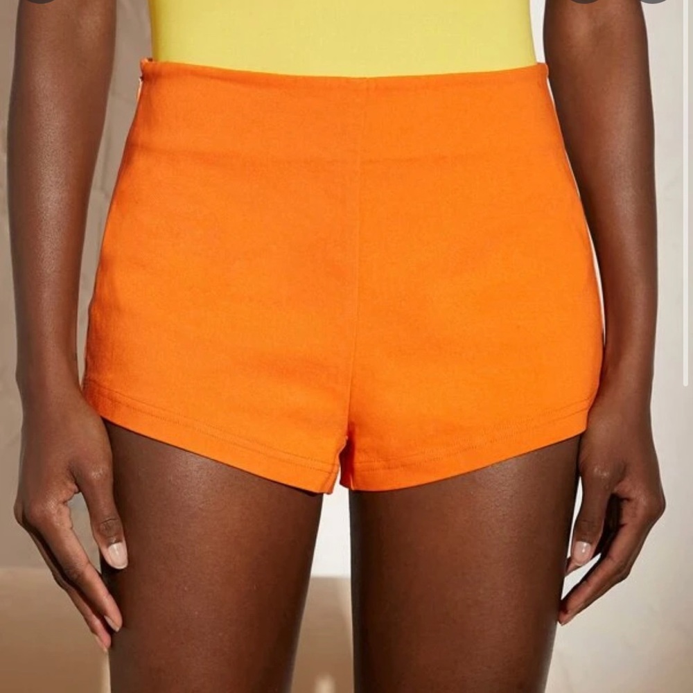 Orange athletic shorts